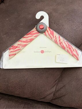 lindsay phillips Pink Zebra Pattern Decorative Hanger